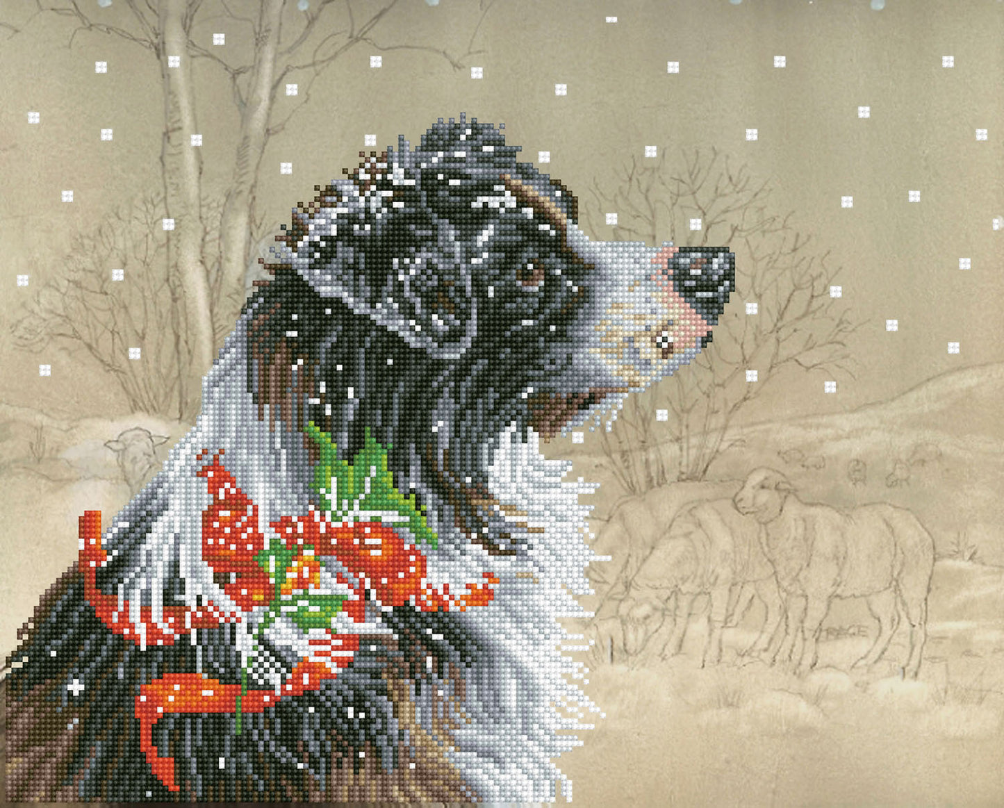 Diamond Dotz Printed Canvas Kit Fabric Needlecrafts 52cm x 42cm - Select Design