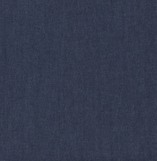 Dark Blue 4oz Lightweight Plain Washed Denim Cotton Fabric Select Size