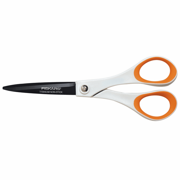 Fiskars Scissors Titanium Non-Stick 18cm | Paper Fabric Sewing Accessory