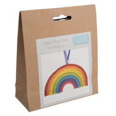 Trimits Rainbow Pre Punched Shaped Acrylic Felt Kit For Beginners 11cm x 6cm