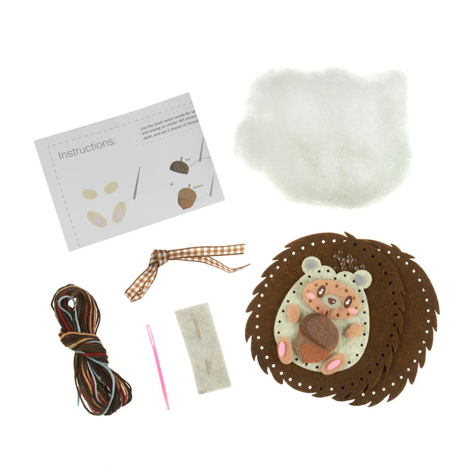 My First Cross Stitch Kit Hedgehog | Cute Decorations | Beginner Fiendly
