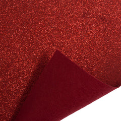 Glitter Acrylic Felt Roll Fabric Crafts Width 45 cm x 1 Meter - Red