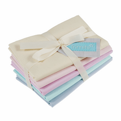 Pastel Colours Fabrics | Fat Quarter Tartans | 100% Cotton | Pack of 5