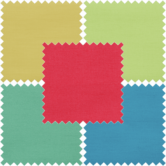 Bright Colours Fabrics | Fat Quarter Tartans | 100% Cotton | Pack of 5