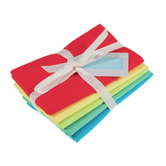 Bright Colours Fabrics | Fat Quarter Tartans | 100% Cotton | Pack of 5