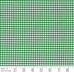 Green Gingham Polycotton 1/8