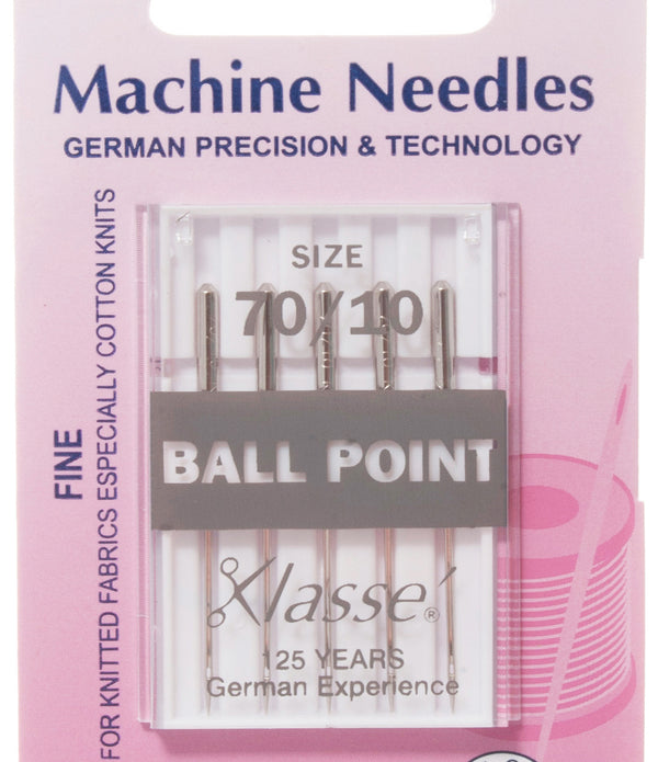 Hemline Ball Point Sewing Machine Needles Fine -70 / 10 - Hobby & Crafts