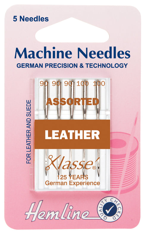 Hemline Sewing Machine Needles Leather Mixed Sizes - Hobby & Crafts