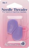 Hemline Needle Threaders With Plastic Handles - Pack of 2 - Hobby & Crafts