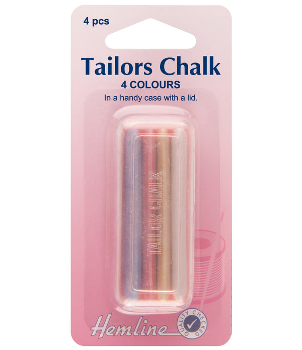 4 x Hemline Assorted Colour Clay Based Tailors Fabric Chalk Sewing Haberdashery - Hobby & Crafts