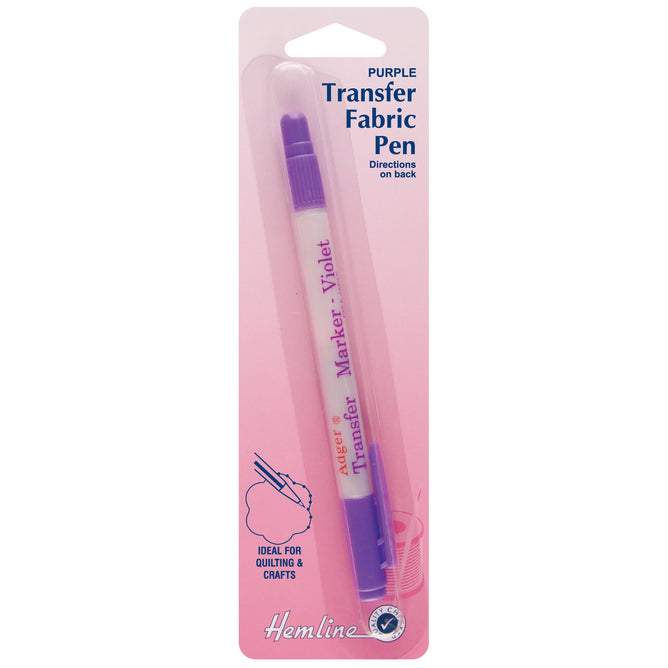 Hemline Purple Pattern Transfer Fabric Wood Pen Markers Hand Sewing Quilting Crafts - Hobby & Crafts