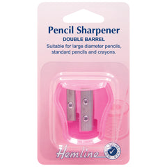 Hemline Plastic Double Barrel Fabric Marker Pencil Sharpener Dressmaking Hand Sewing - Hobby & Crafts