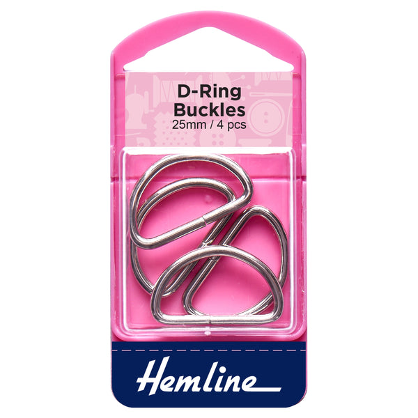 Hemline D Shaped Nickel Rings Assortment Macramé Bag Making Crafts - Select Size