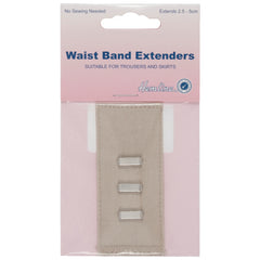 Waistband Extender Hook and bar For Trousers & Skirts Extends 1-2 Inches: Nude