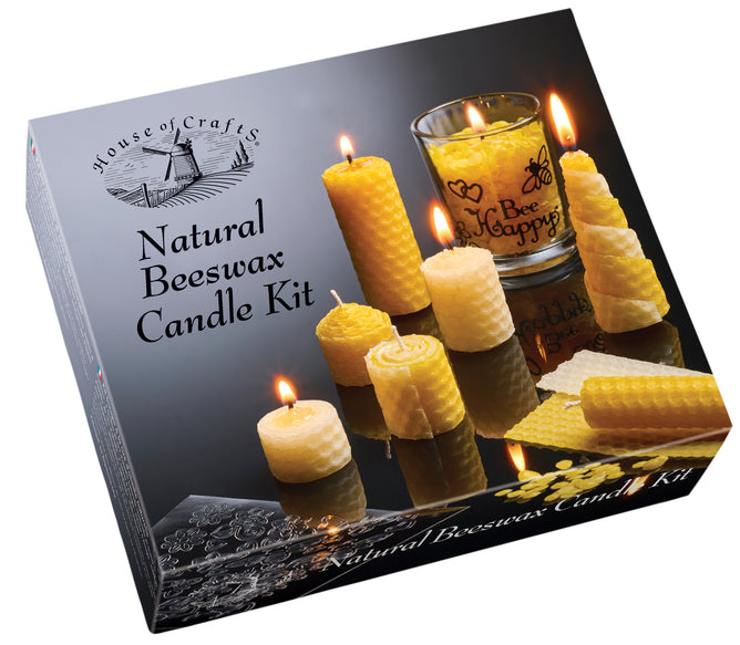 Natural Beeswax Candle Kit | Instructions Natural Beeswax Candle Glass Wick Embellishments