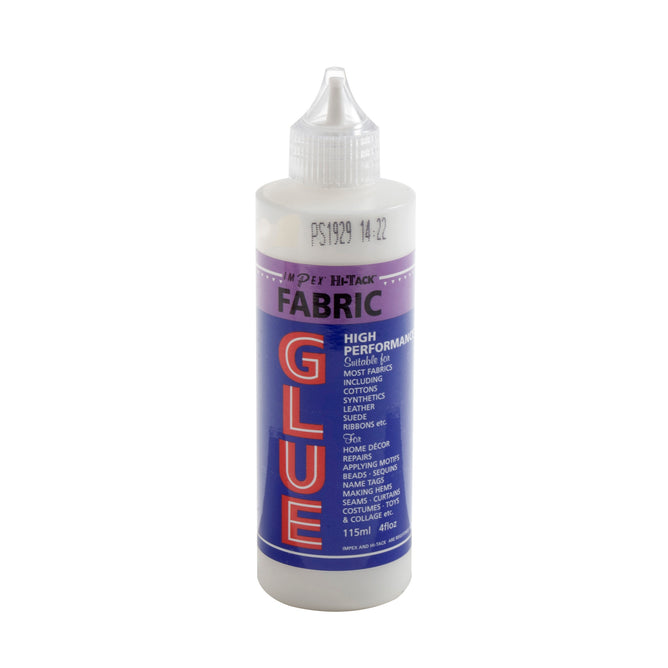 Hi-Tack Fabric Quality Craft Glue All Materials - 115ml Bottle - Hobby & Crafts