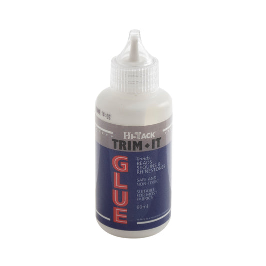 Hi-Tack Craft Trim it Fabric Glue Machine Washable - 60ml Bottle - Hobby & Crafts