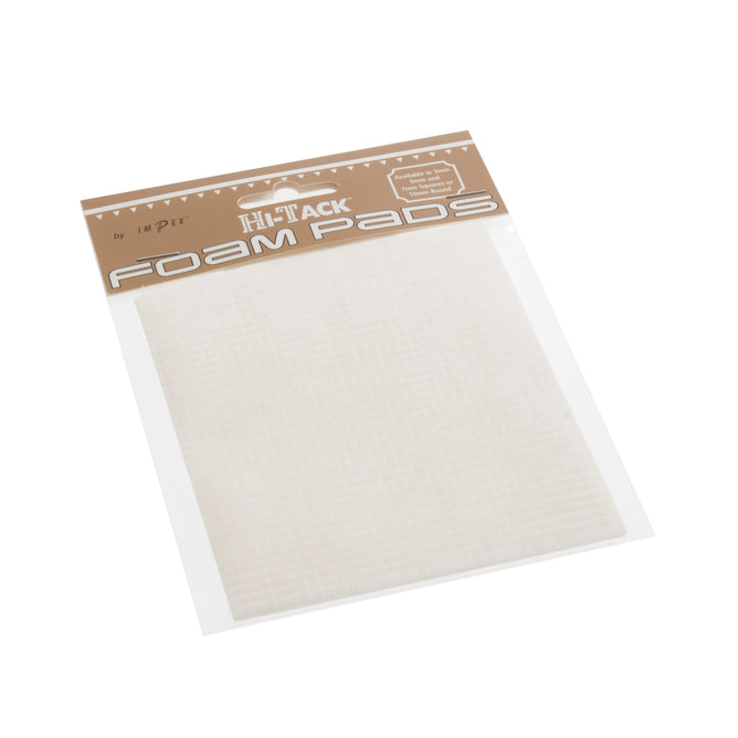 Hi Tack 1mm Foam Pads 3 x 3mm Square - White - Hobby & Crafts