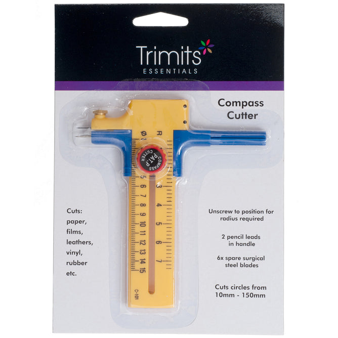 Trimits Rotary Compass Circle Cutter For Quilting - Hobby & Crafts
