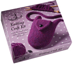 Knitting Craft Kit | Instructions 100% Pure Wool Needles Black Button Tapestry Needle,