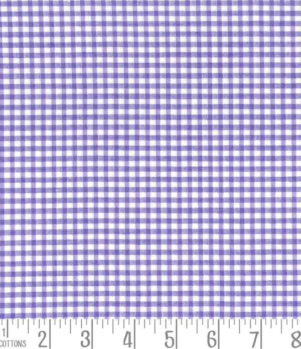 Lilac Gingham Polycotton 1/8