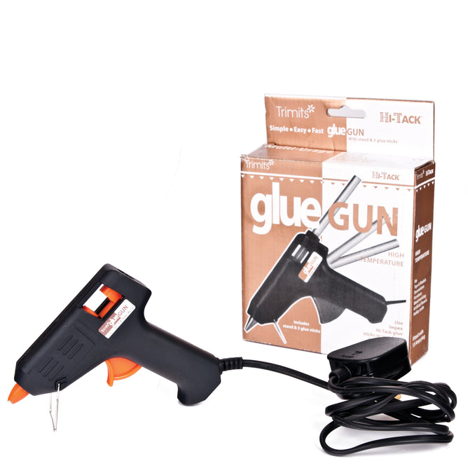 High Temperature Mini Glue Gun With Stand And 3 Glue Sticks By Hi-Tack - Hobby & Crafts