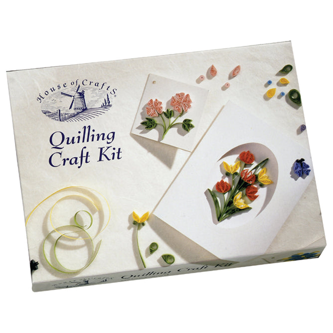 Quilling Craft Kit | Instructions Papers Tool Photo Mounts Adhesive Stick Gift Tags Bookmarks