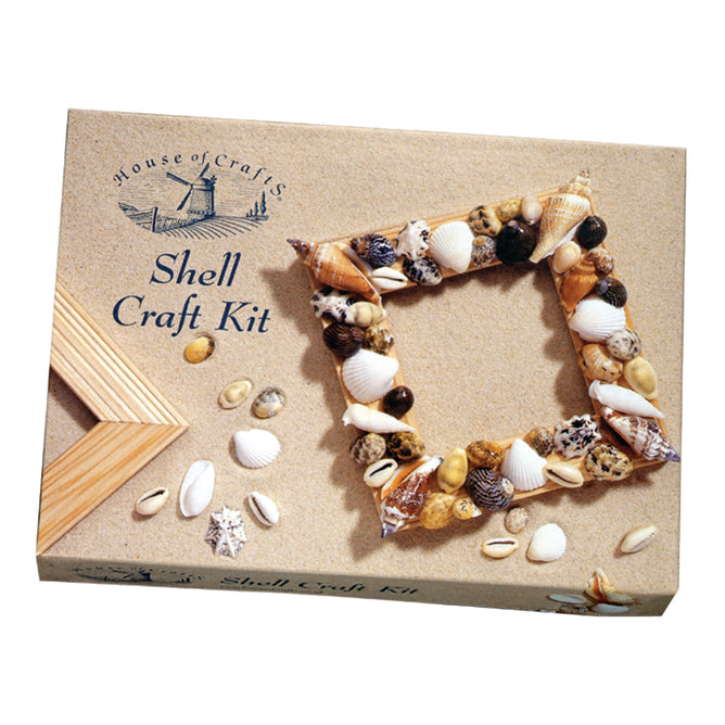 Shell Craft Kit | Instructions Varnish Sea Shells Brush MDF Frame PVA Adhesive