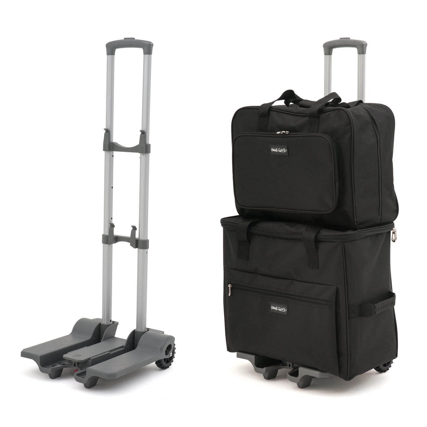 Deluxe Black Sewing Machine Bag With Collapsible Trolley - Large