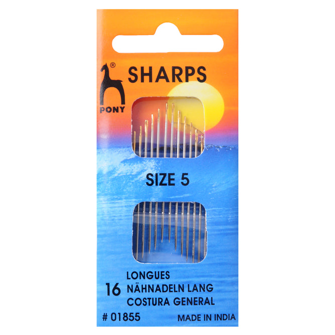 Pony Sharps With Round Gold Eye Hand Sewing Needles Bodkins Crafts - Select Size