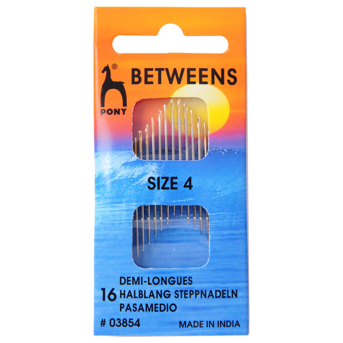 Pony Betweens Small Gold Eye Hand Sewing Needles Quilting Crafts - Select Size