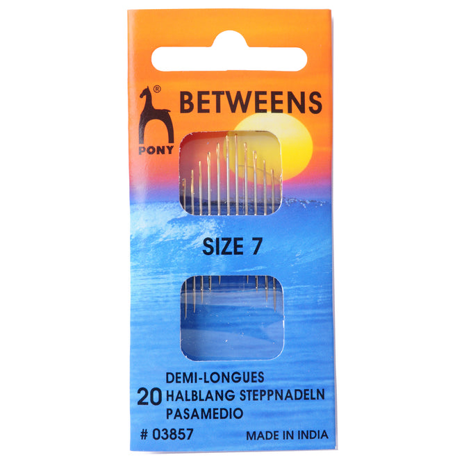 Pony Betweens Small Gold Eye Hand Sewing Needles Quilting Crafts - Select Size