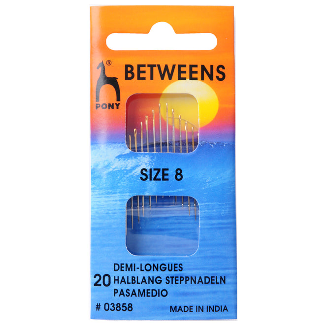 Pony Betweens Small Gold Eye Hand Sewing Needles Quilting Crafts - Select Size