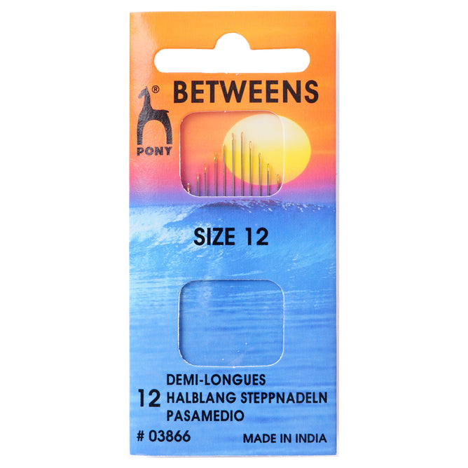 Pony Betweens Small Gold Eye Hand Sewing Needles Quilting Crafts - Select Size