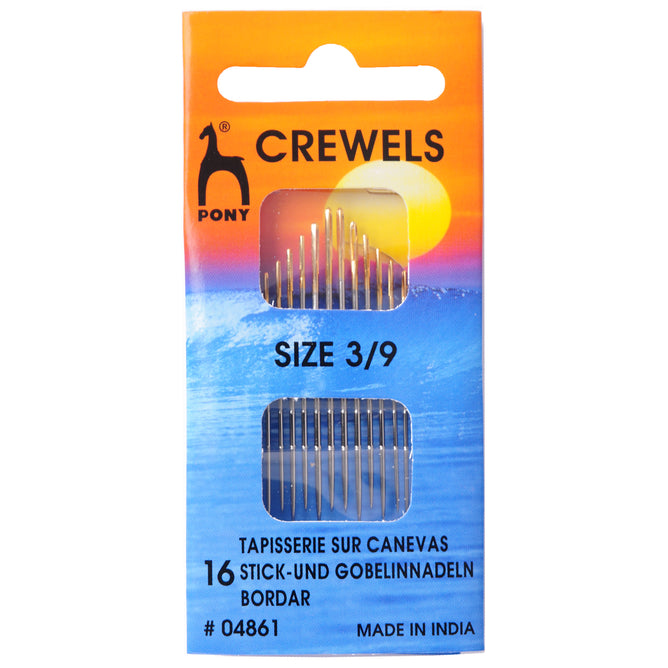 Pony Crewels Long Gold Eye Hand Sewing Needles Embroidery Crafts - Select Size