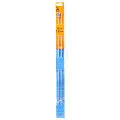 Pony Knitting Needles Single Ended Anodized Solid Aluminium Pins 30 cm x 2.50 mm - Hobby & Crafts