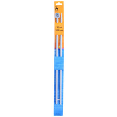 Pony Knitting Needles Single Ended Anodized Solid Aluminium Pins 30 cm x 5.50 mm - Hobby & Crafts