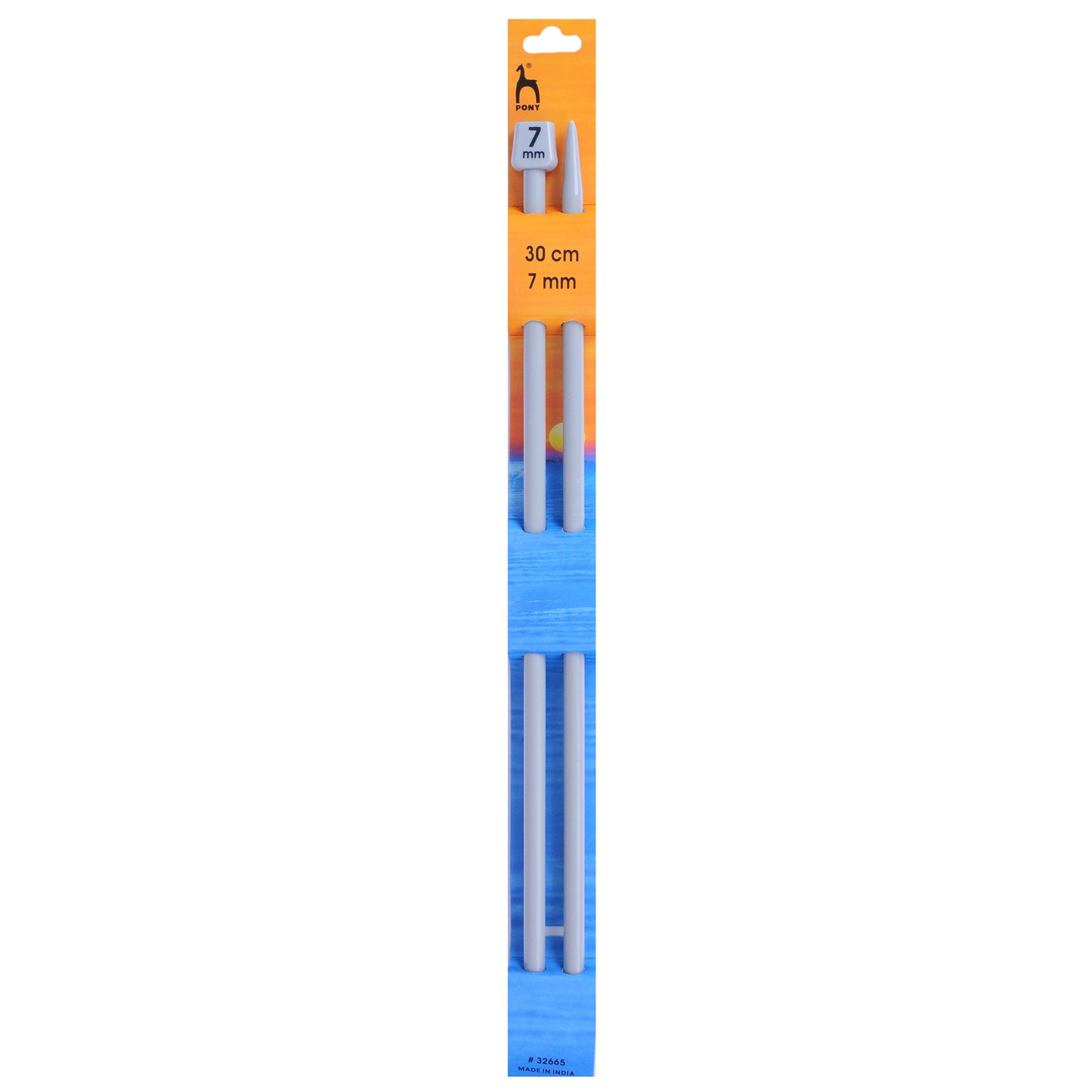 Pony Knitting Needles Single Ended ABS Plastic Pins 30 cm x 7.00 mm - Hobby & Crafts