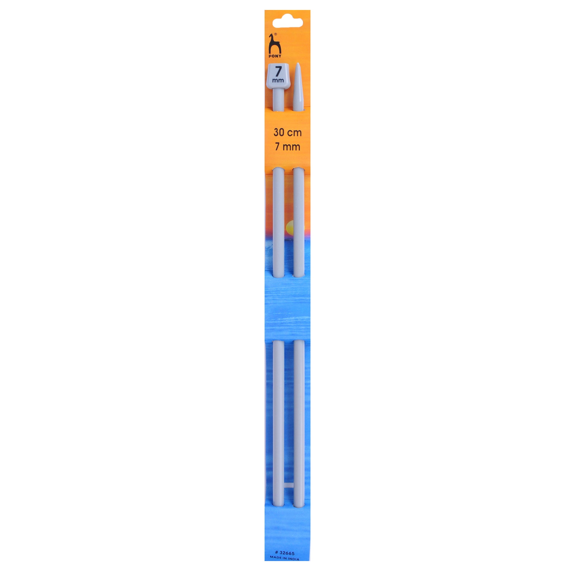 Pony Knitting Needles Single Ended ABS Plastic Pins 30 cm x 7.00 mm - Hobby & Crafts