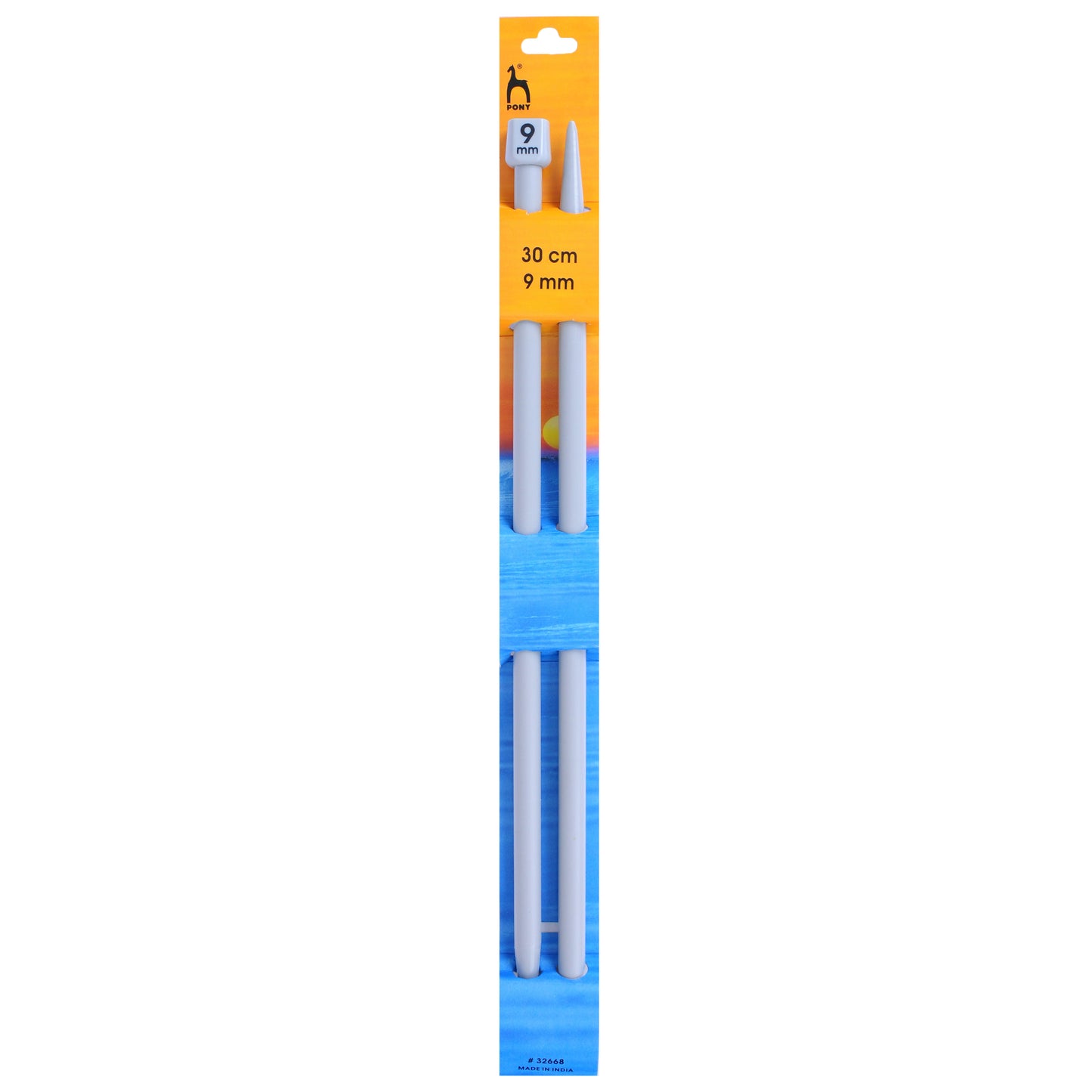 Pony Knitting Needles Single Ended ABS Plastic Pins 30 cm x 9.00 mm - Hobby & Crafts