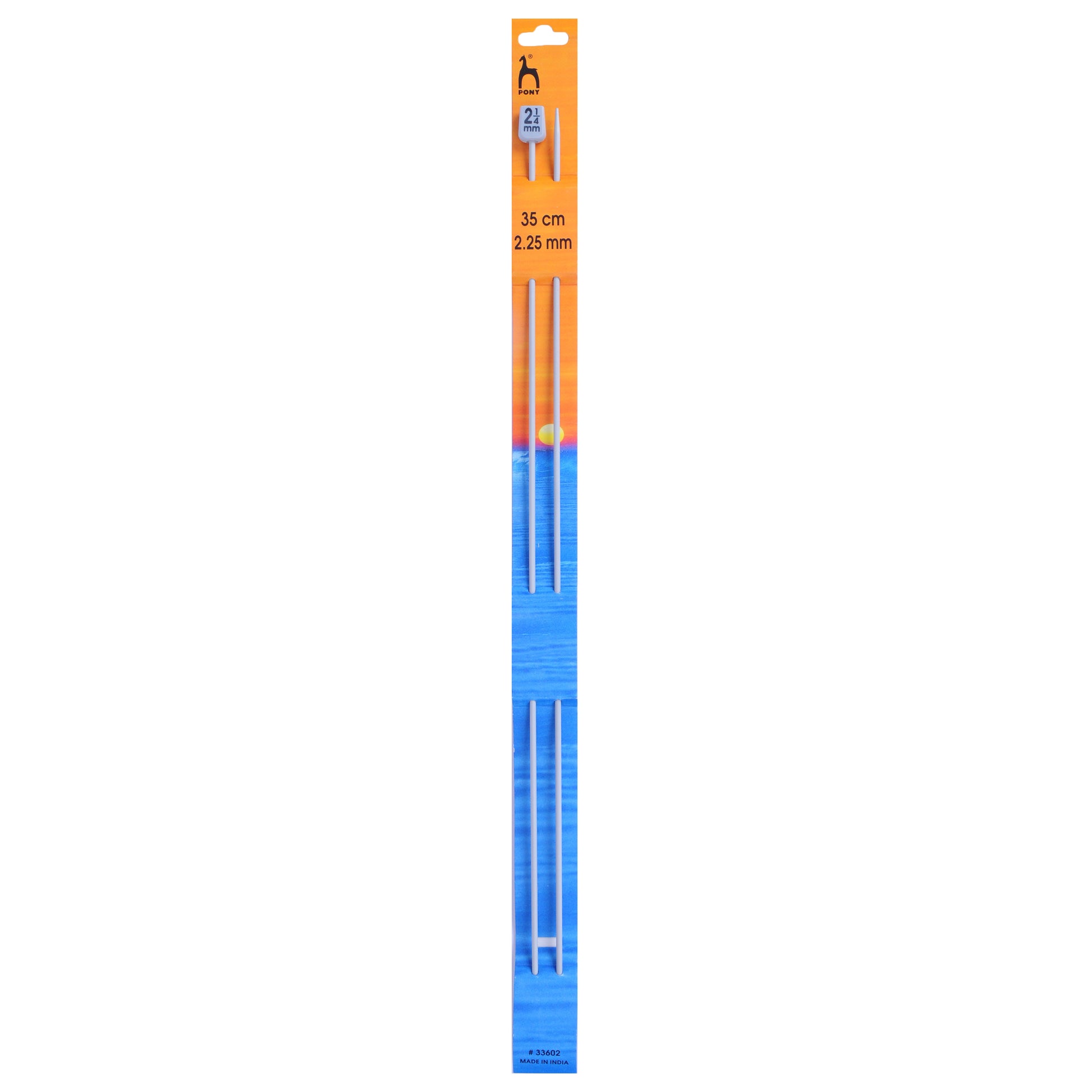 Pony Knitting Needles Single Ended Anodized Solid Aluminium Pins 35 cm x 2.25 mm - Hobby & Crafts