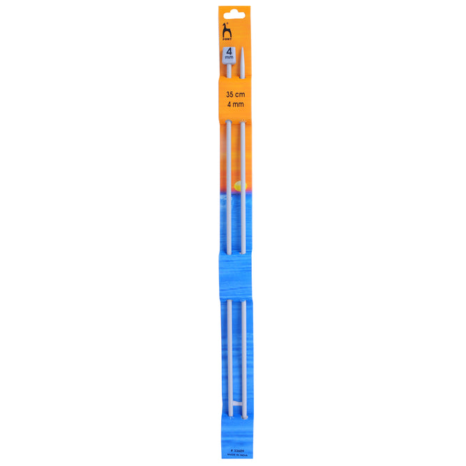 Pony Knitting Needles Single Ended Anodized Solid Aluminium Pins 35 cm x 4.00 mm - Hobby & Crafts