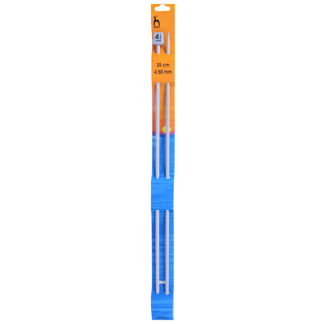 Pony Knitting Needles Single Ended Anodized Solid Aluminium Pins 35 cm x 4.50 mm - Hobby & Crafts