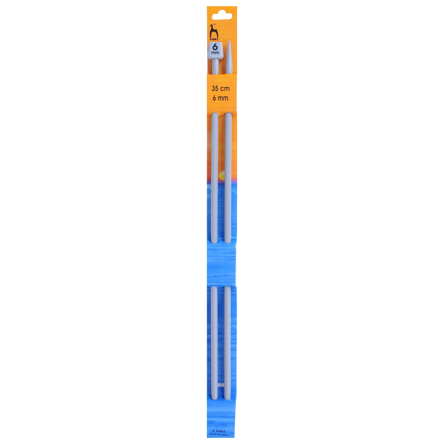 Pony Knitting Needles Single Ended ABS Plastic Pins 35 cm x 6.00 mm - Hobby & Crafts