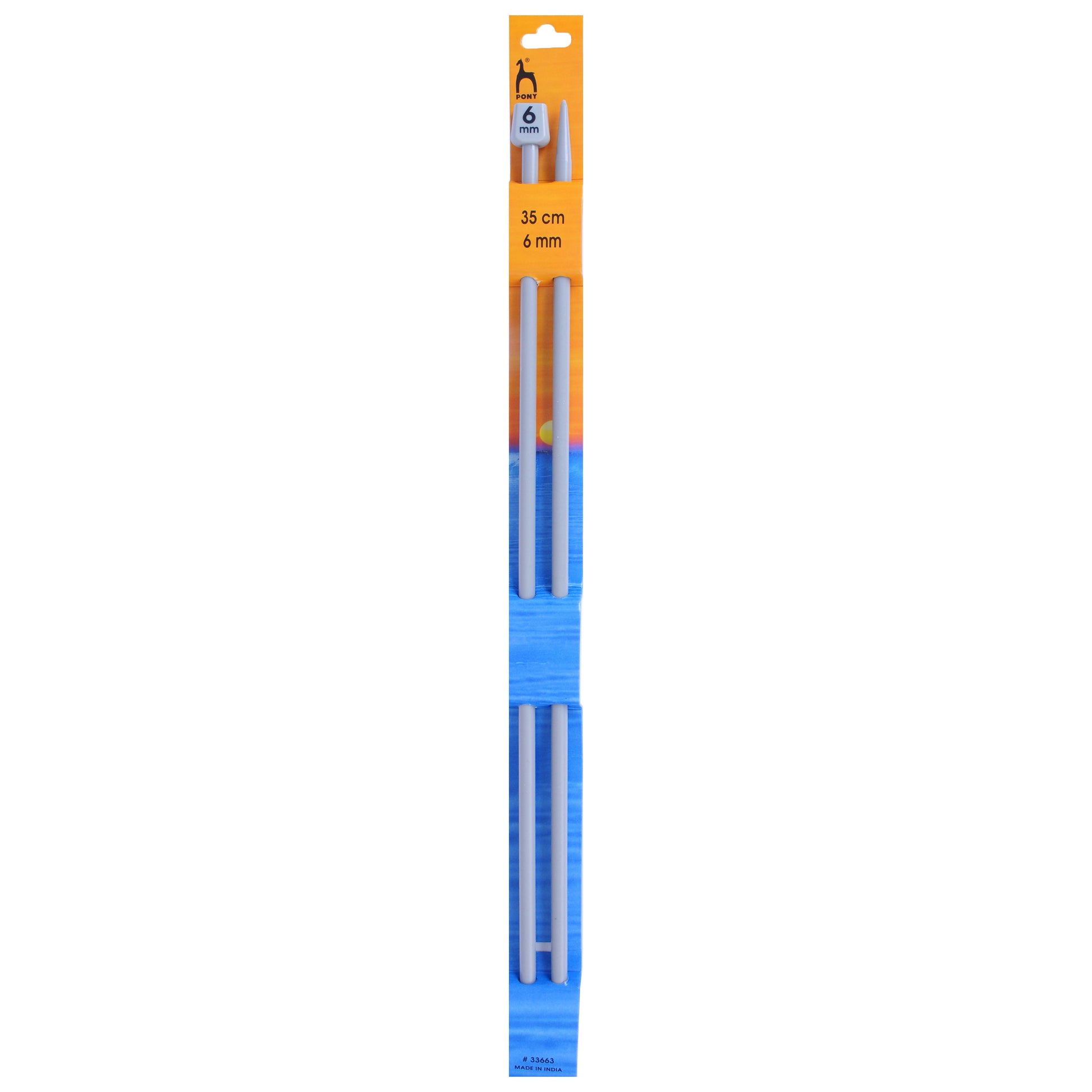 Pony Knitting Needles Single Ended ABS Plastic Pins 35 cm x 6.00 mm - Hobby & Crafts