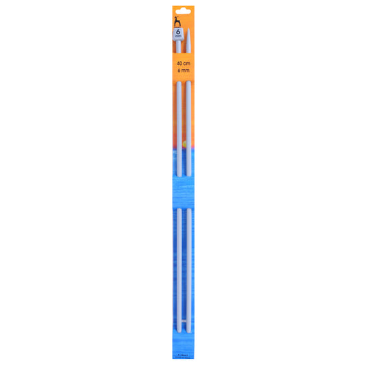 Pony Knitting Needles Single Ended ABS Plastic Pins 40 cm x 6.00 mm - Hobby & Crafts