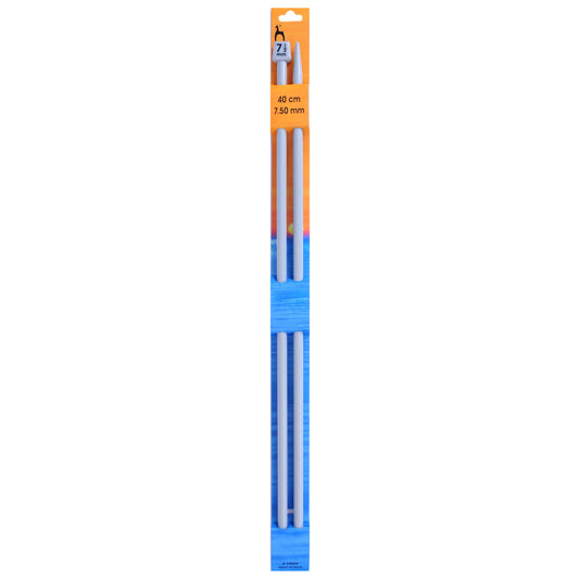 Pony Knitting Needles Single Ended ABS Plastic Pins 40 cm x 7.50 mm - Hobby & Crafts