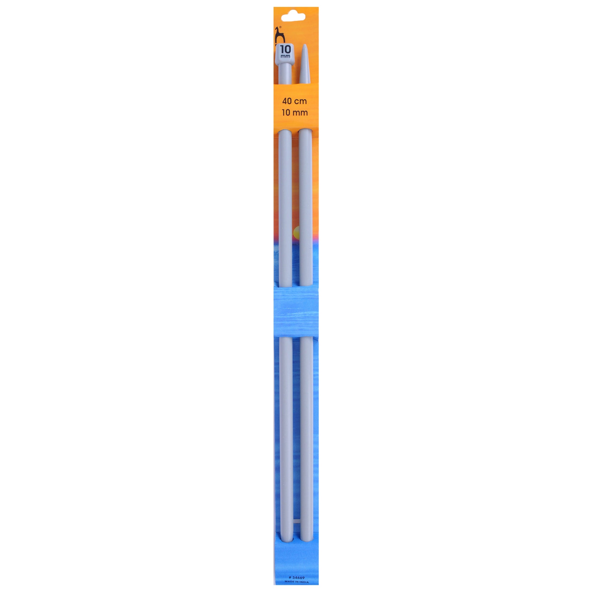 Pony Knitting Needles Single Ended ABS Plastic Pins 40 cm x 10.00 mm - Hobby & Crafts