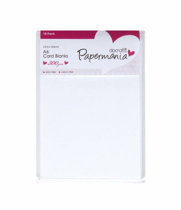 Papermania A6 Blank Cards With Envelopes Pack White 10.5cm x 14.8cm x 10