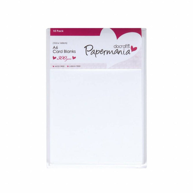 Papermania A6 Blank Cards With Envelopes Pack White 10.5cm x 14.8cm x 10